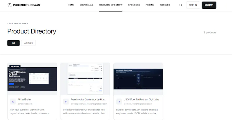 PublishYourSaaS — List Your SaaS Today! screenshot 2