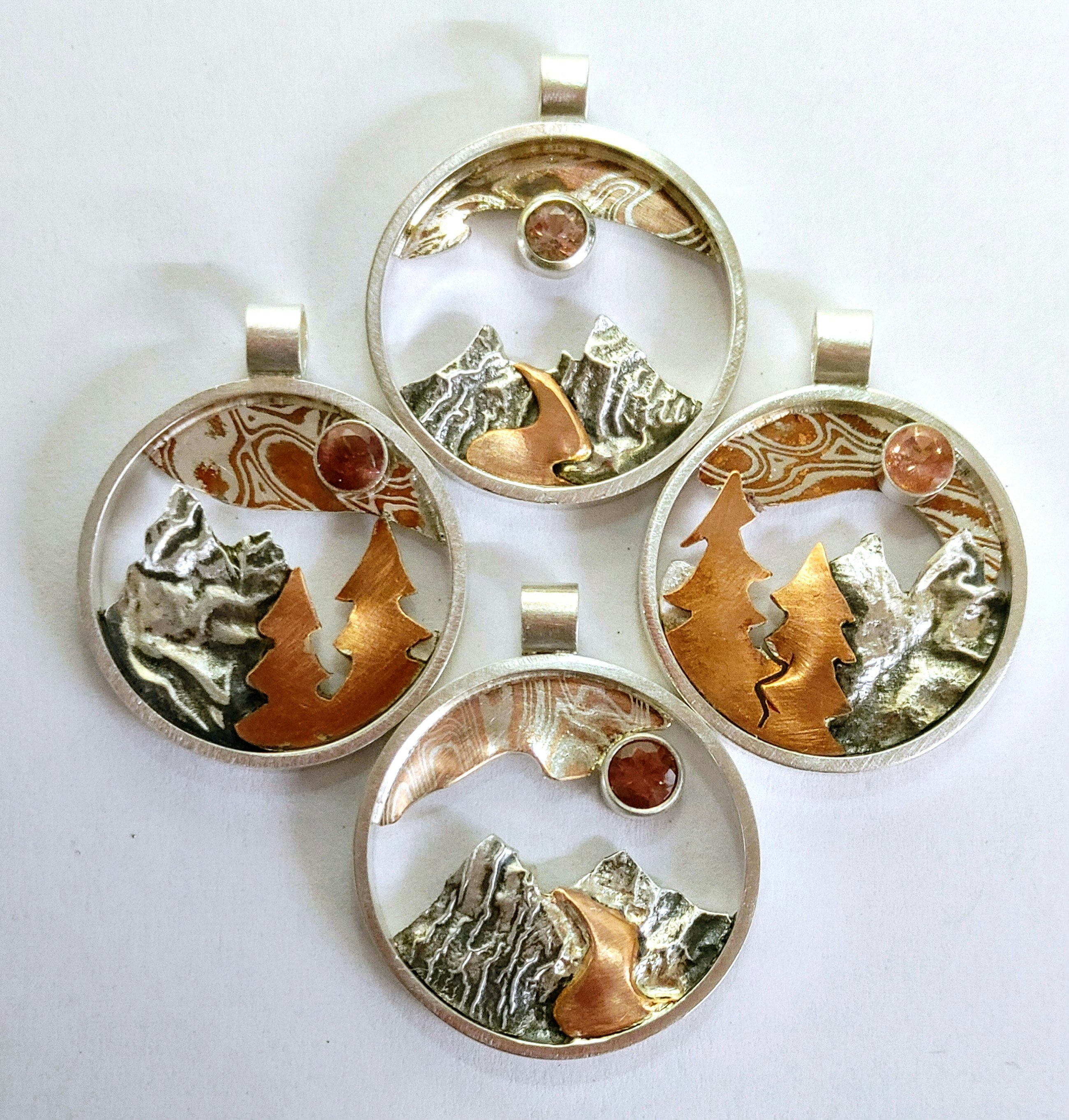 Handmade Mountain Pendants