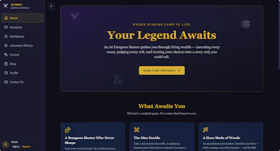 AI TRPG - AI powered TRPG website gallery image