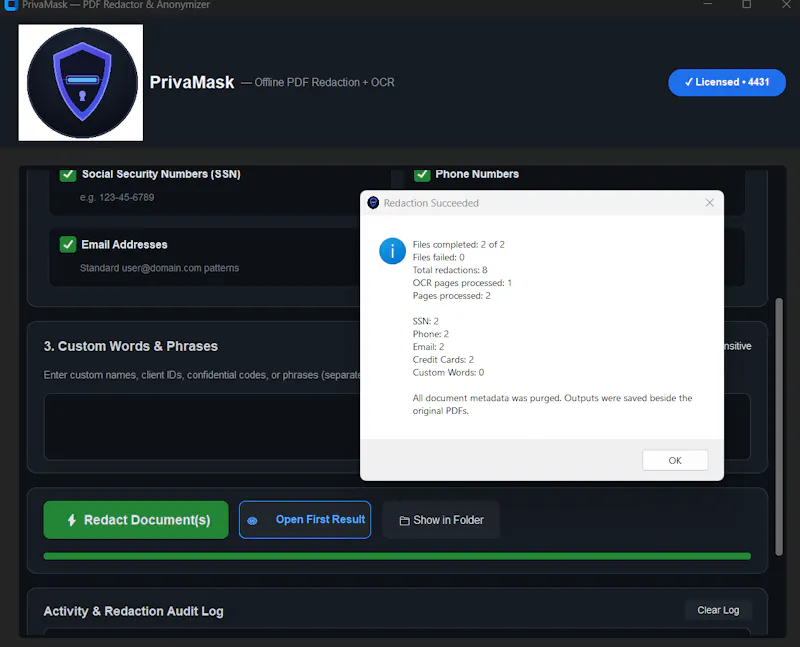 PrivaMask — 100% Offline PDF Redaction  screenshot 3