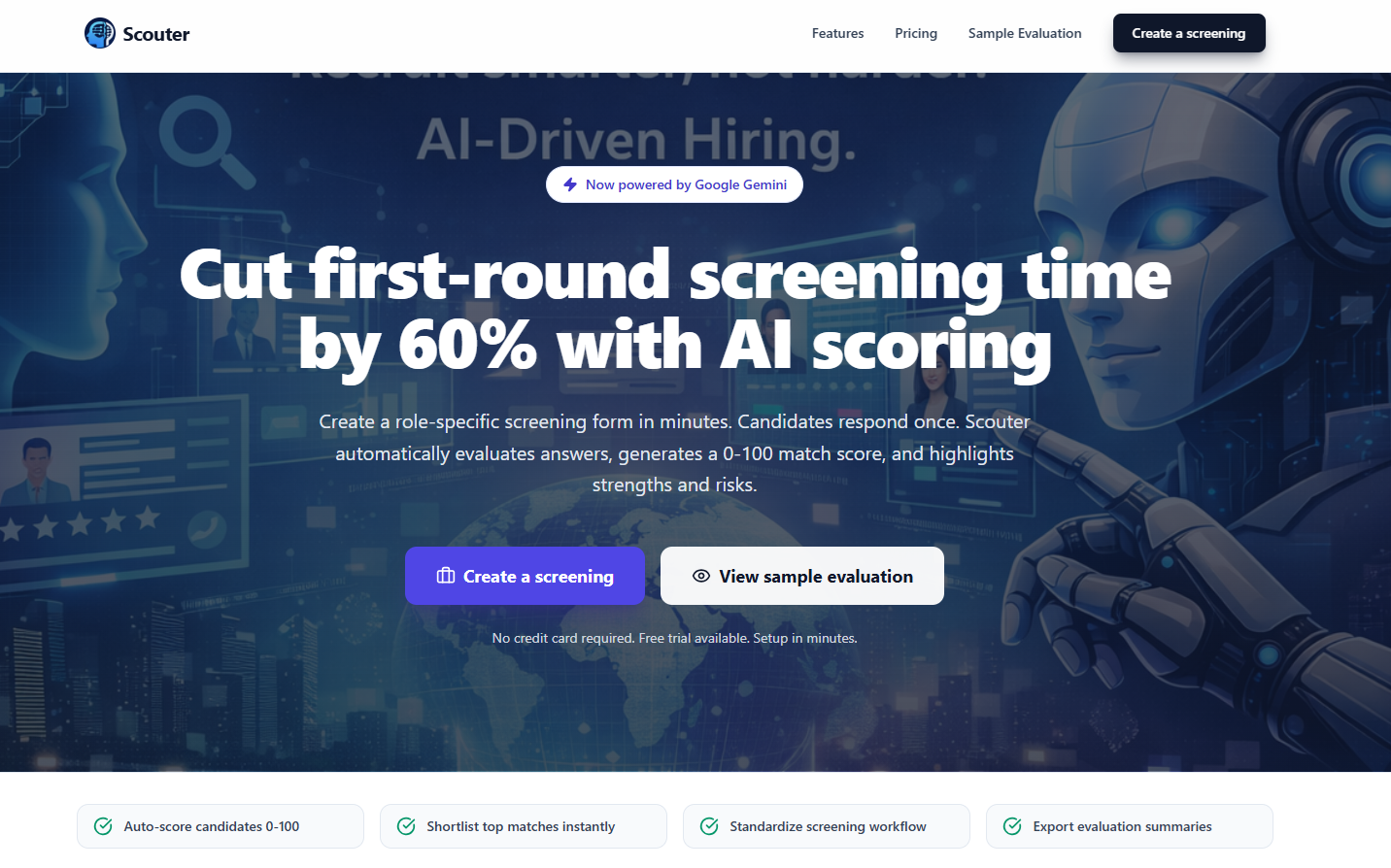Scouter - Main product screenshot demonstrating key features and user interface