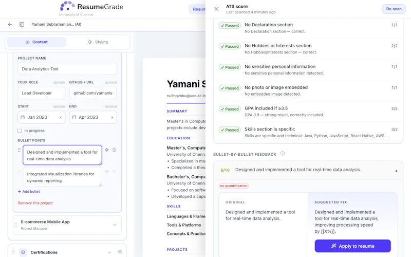 ResumeGrade screenshot 2