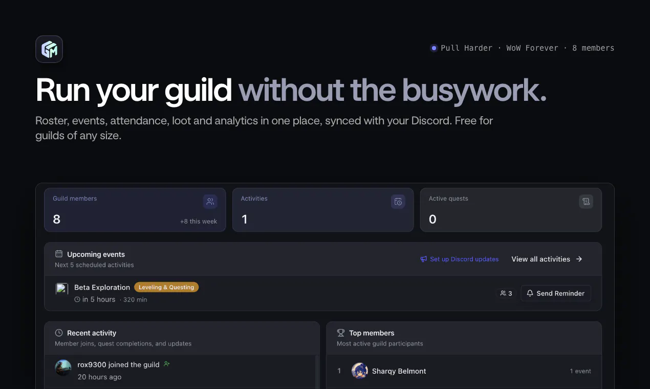 Guild Manager screenshot 1