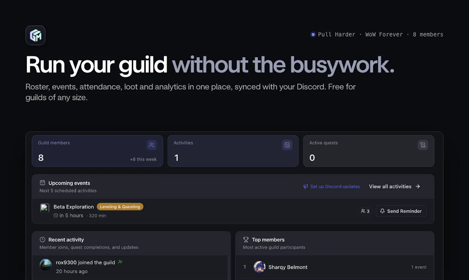 Guild Manager screenshot 1