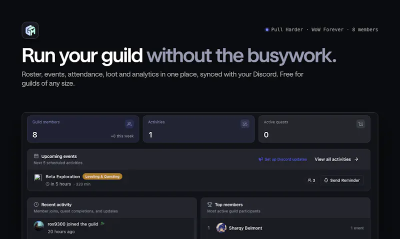 Guild Manager screenshot 1