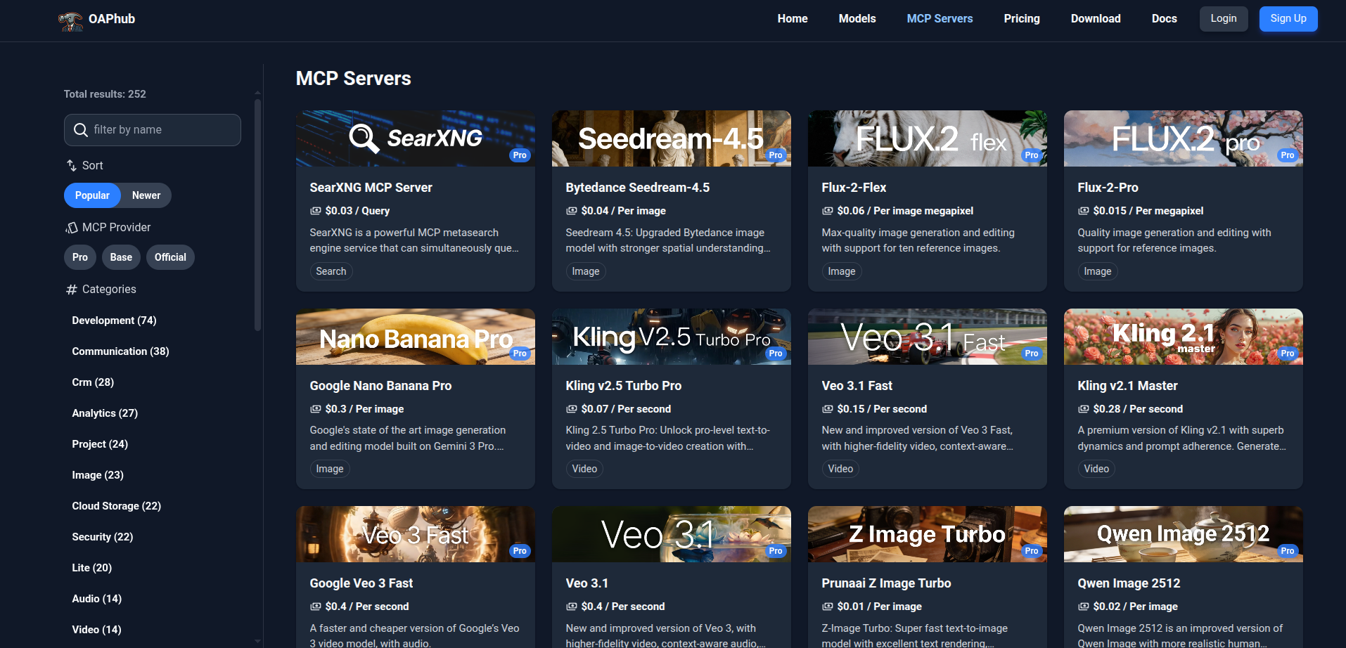 OAPhub: Open Agent Platform for MCP gallery image