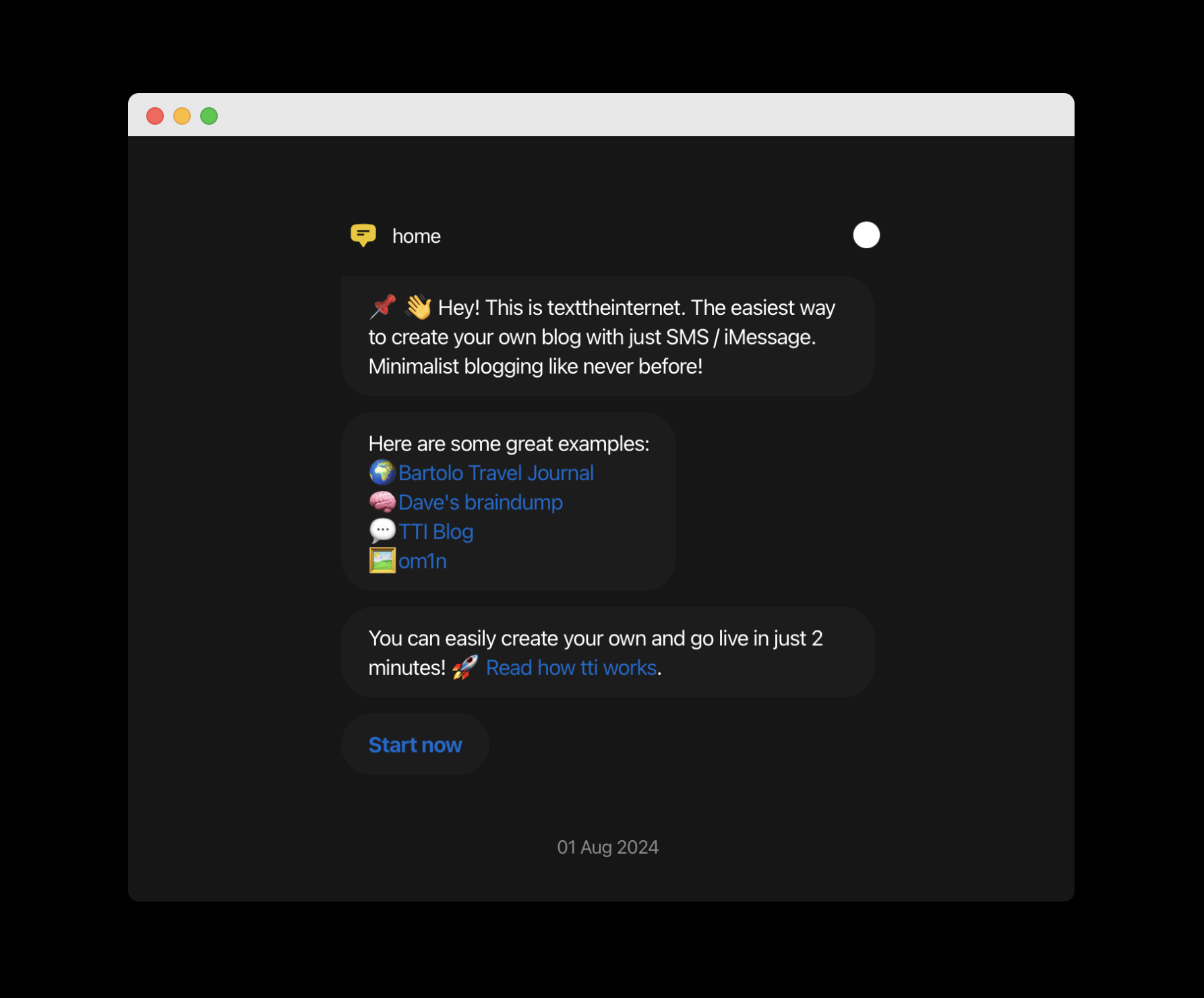 Texttheinternet - Imessage के साथ एक वेबसाइट बनाएं मीडिया 2