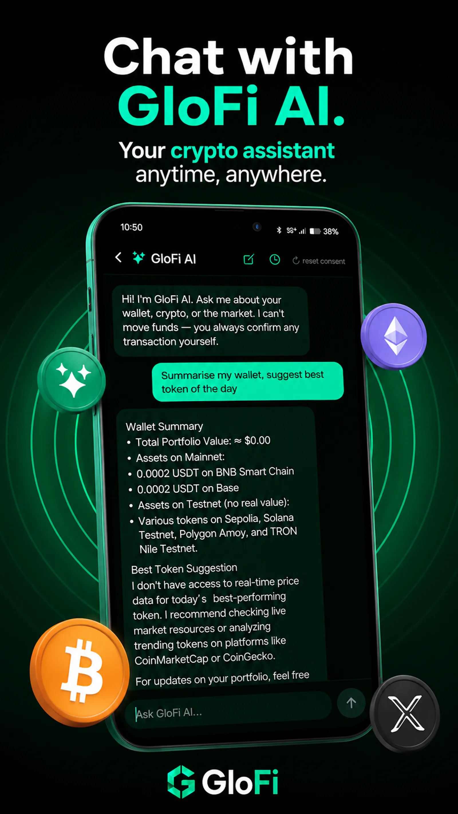 GloFi — AI Crypto Wallet screenshot 3