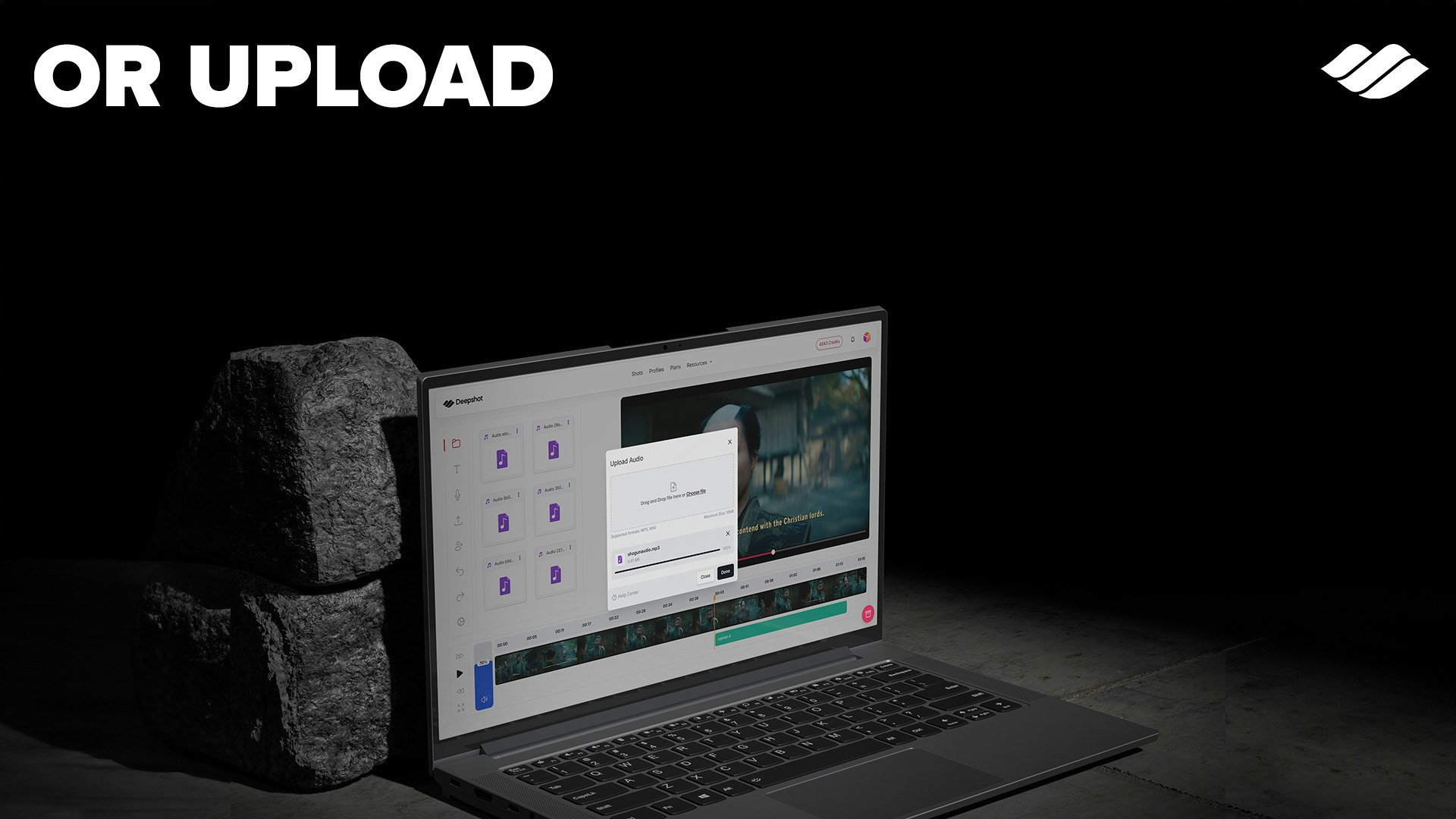 Mídia 6 de Deepshot 2.0 - AI Sincronização e geração de lábios sem limites