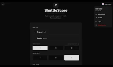 ShuttleScore — Badminton Score Tracker gallery image