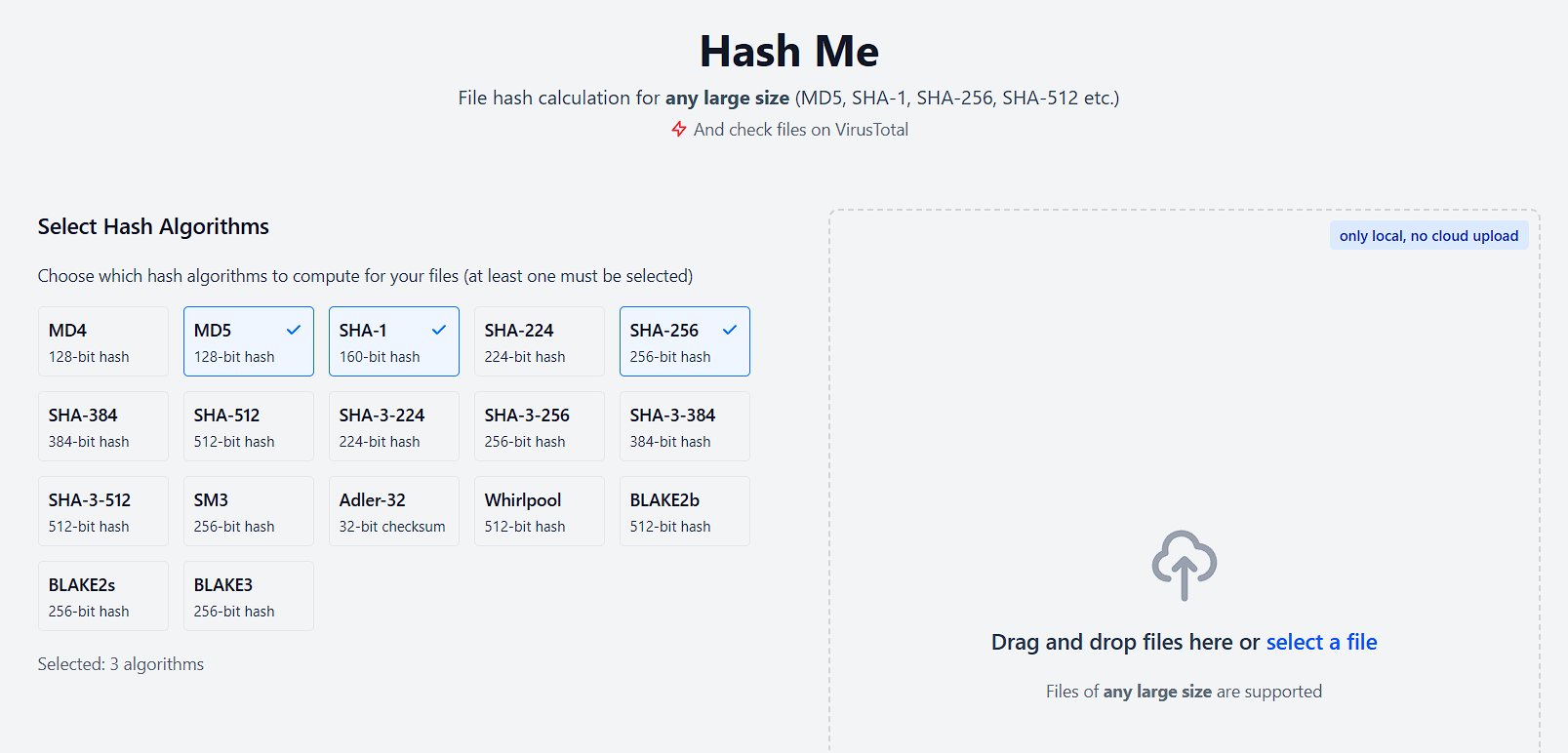 Hash Me Please - Main product screenshot demonstrating key features and user interface