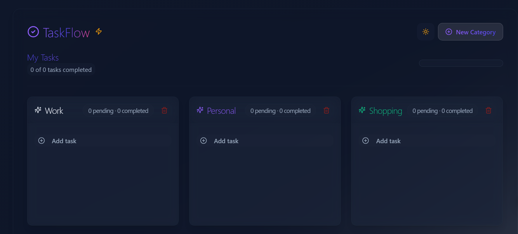 TaskFlow UI