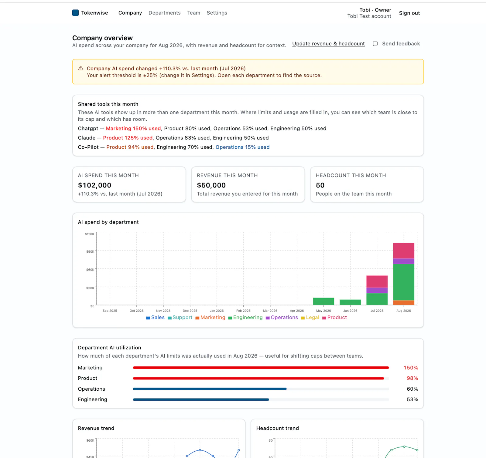 Tokenwise screenshot 1