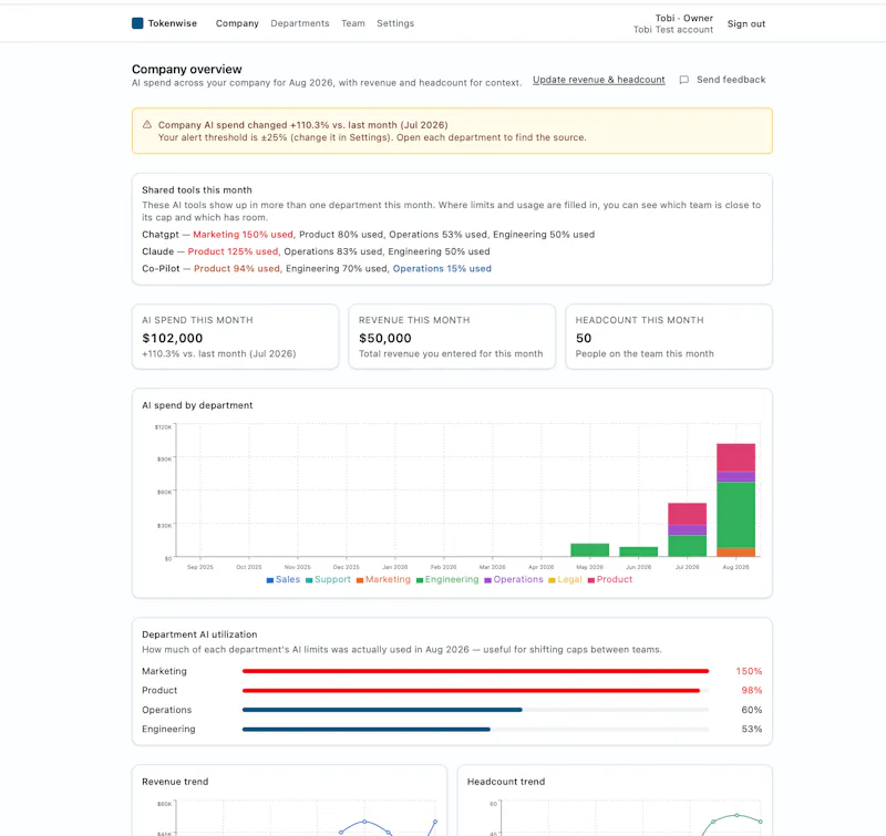 Tokenwise screenshot 1