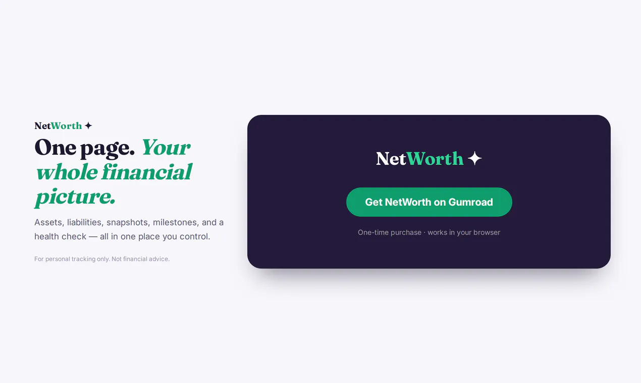 NetWorth Tracker gallery image