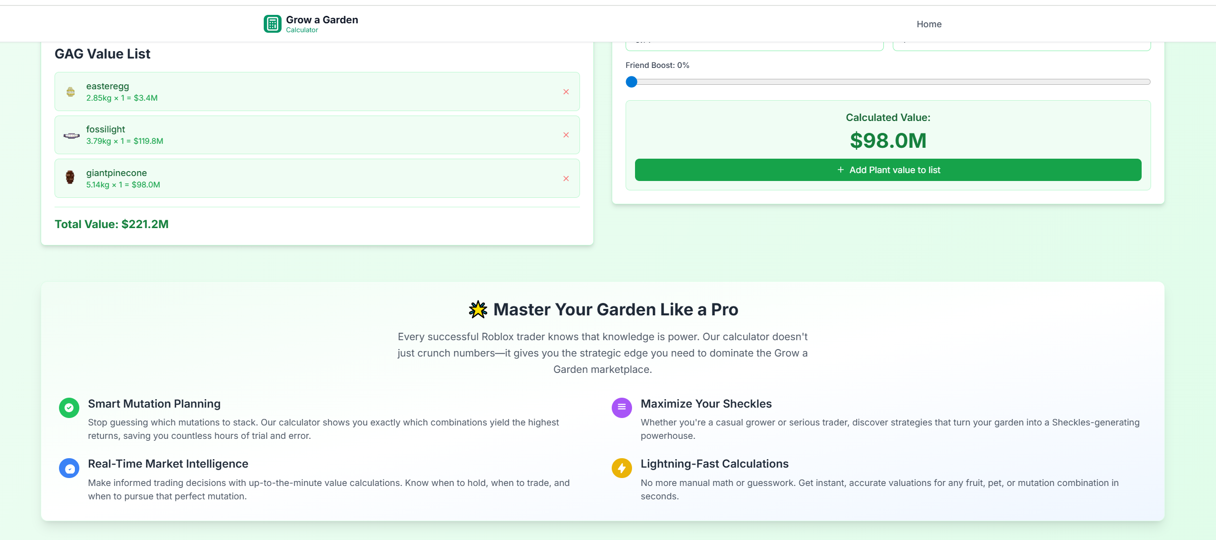 Grow a Garden Calculator gallery image