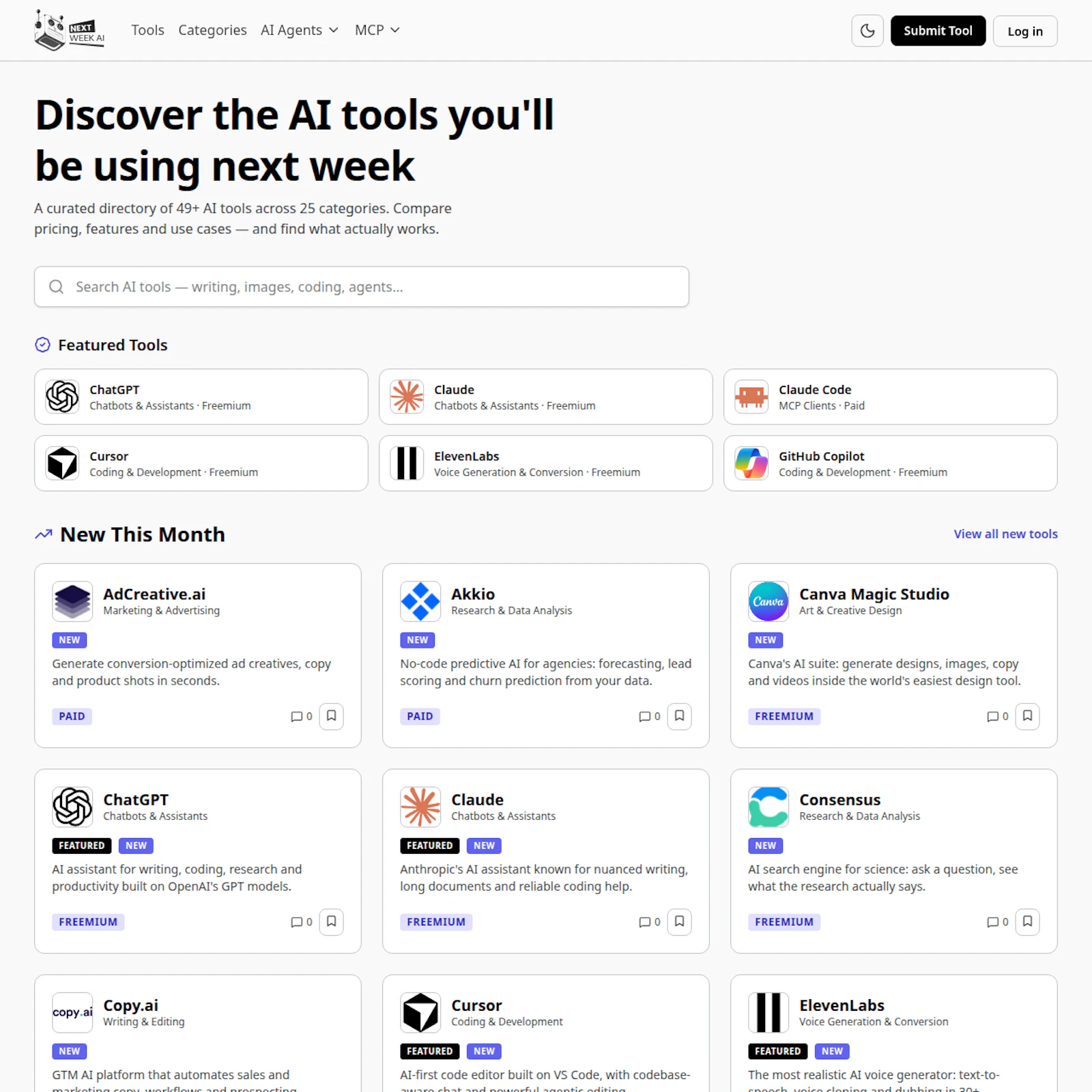 NextWeek AI Directory screenshot 1