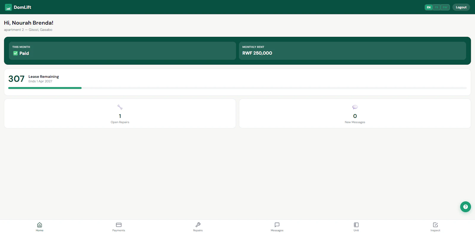 DomLift — Property management for Rwanda screenshot 3