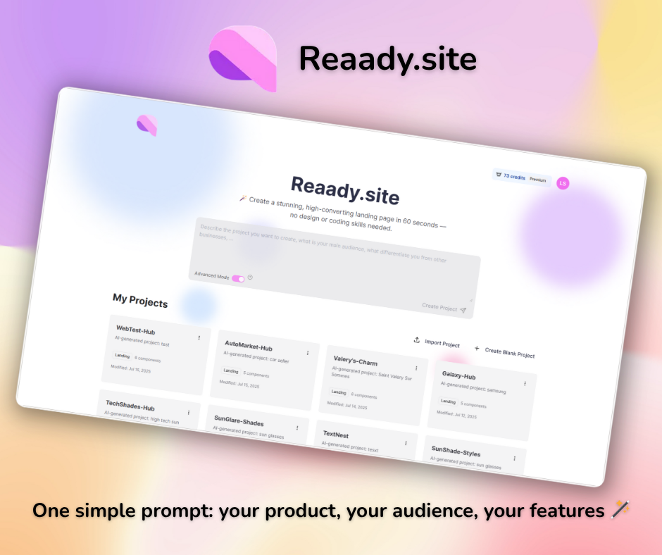 Reaady.site - कुछ भी बनाओ मीडिया 1