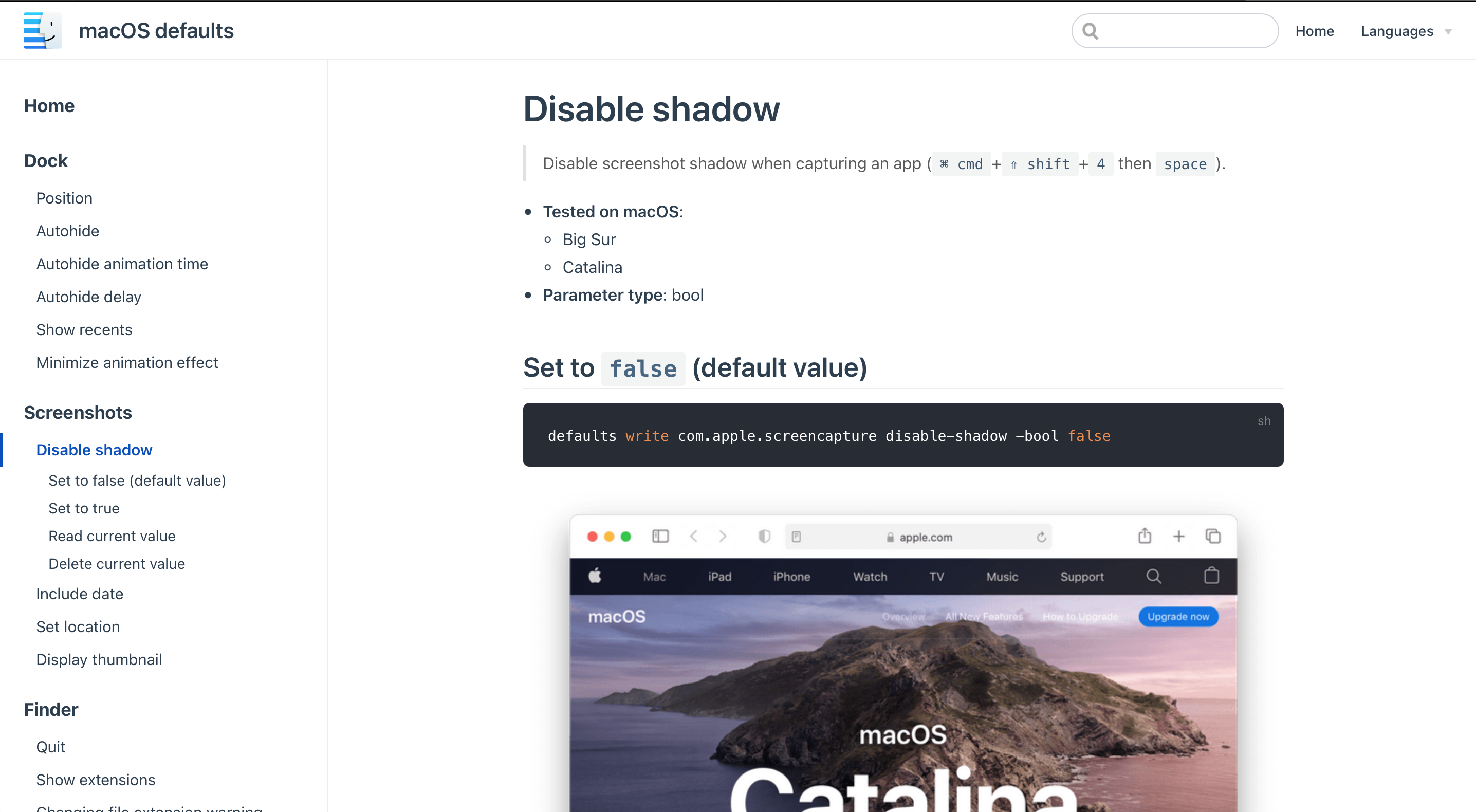 macOS defaults gallery image
