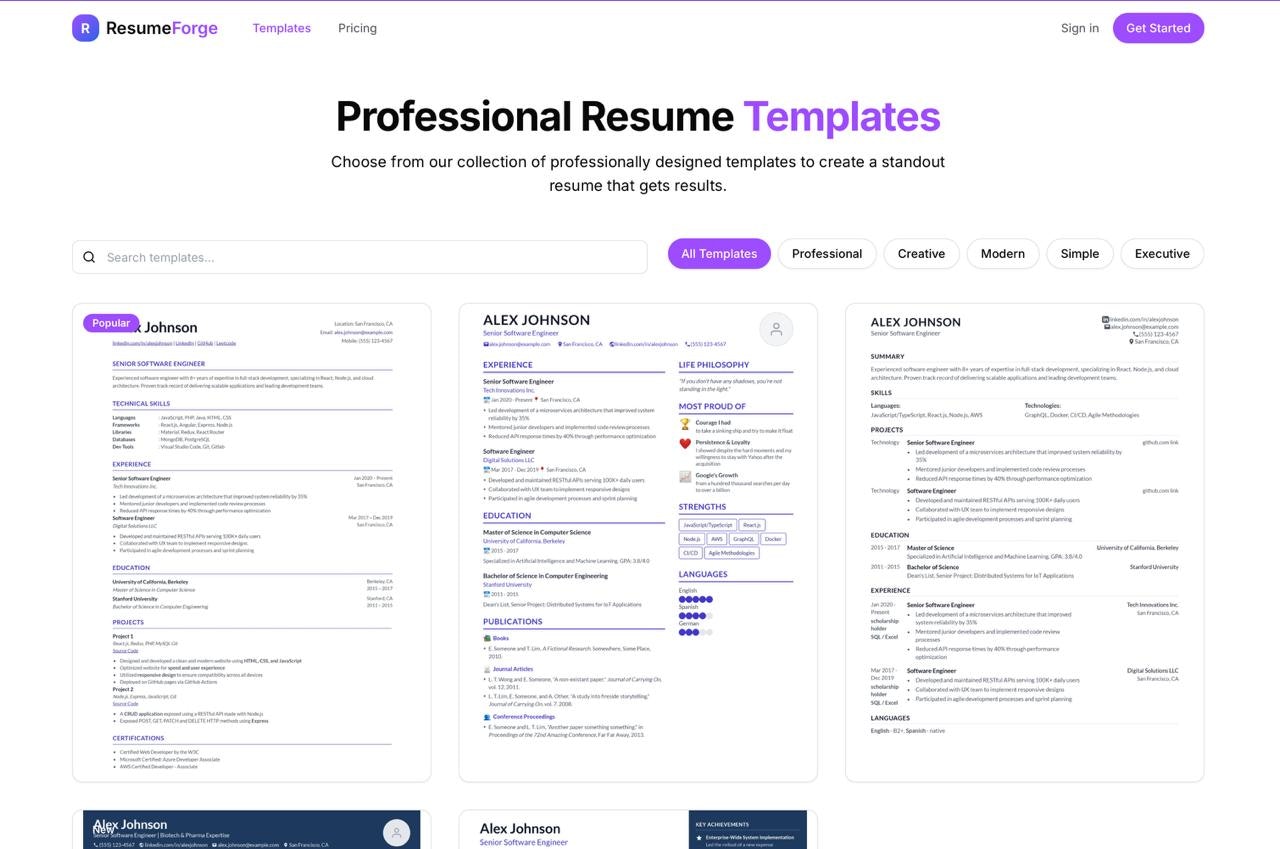 ResumeForge - Simple, clean, and effective resume builder media 1