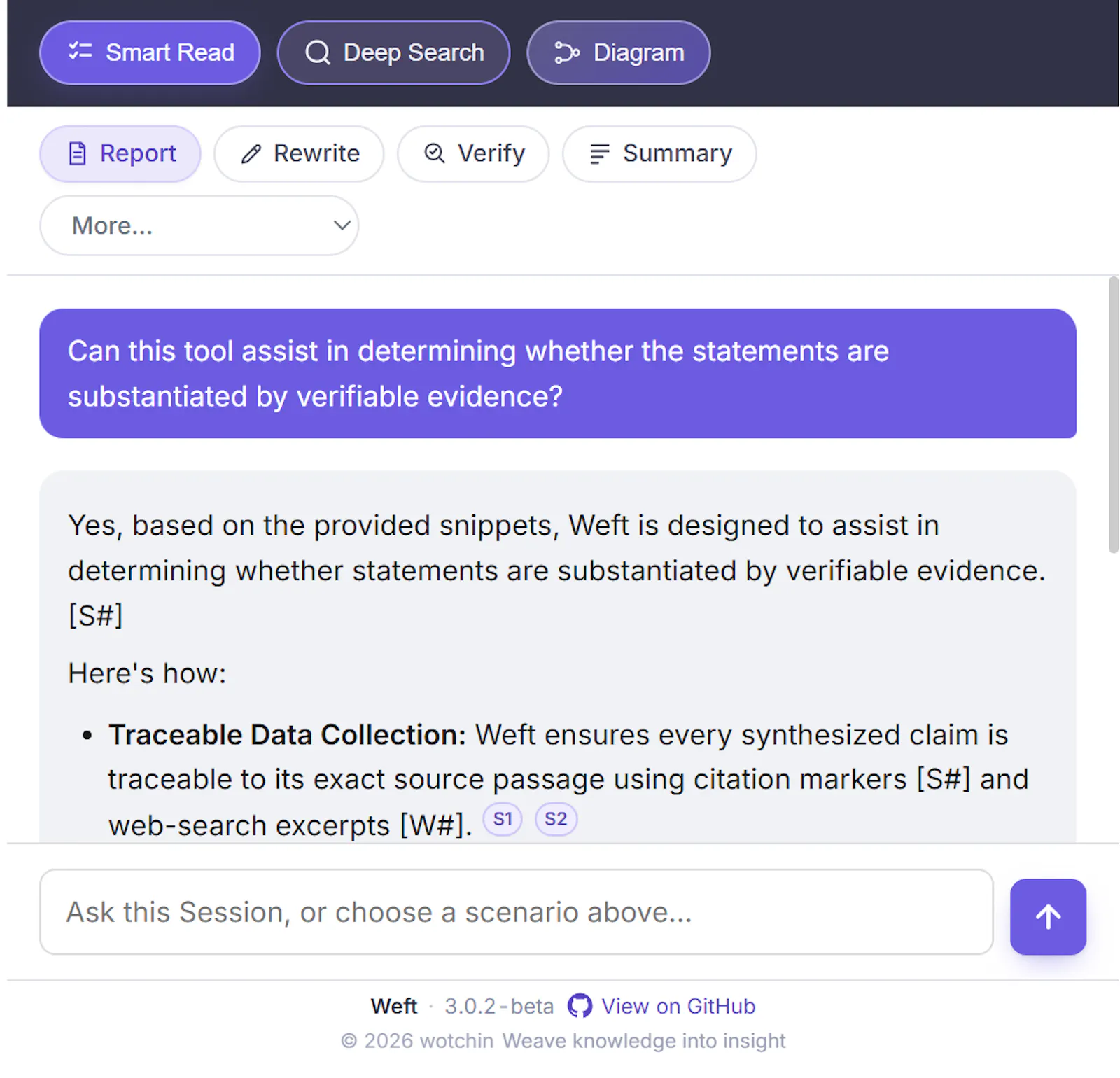 Weft: Turn browser into cited insights screenshot 3
