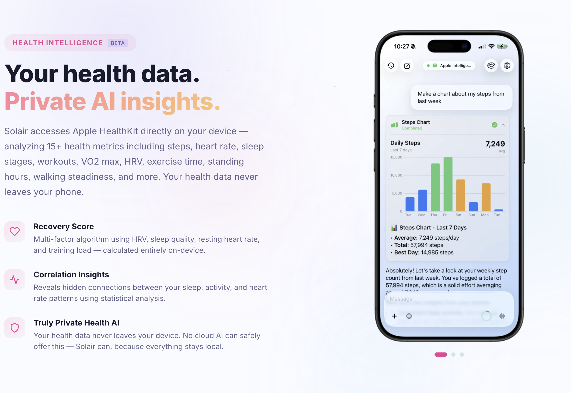 Solair AI - Screenshot 2 showing product features and functionality