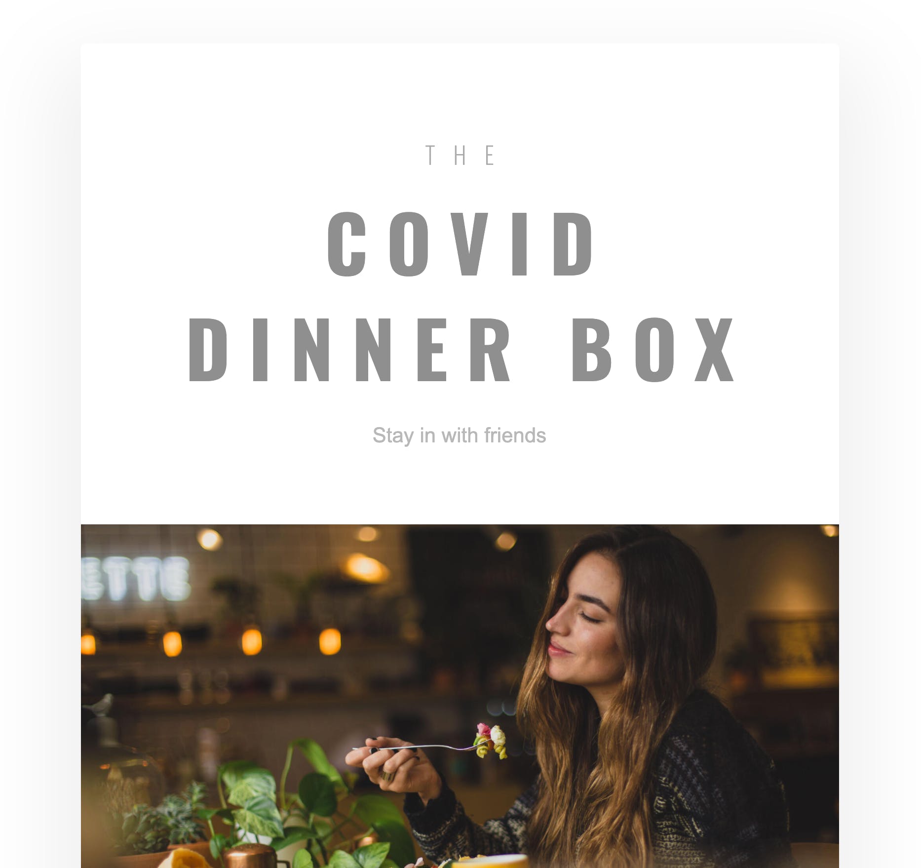 Covid Dinner Box media 1