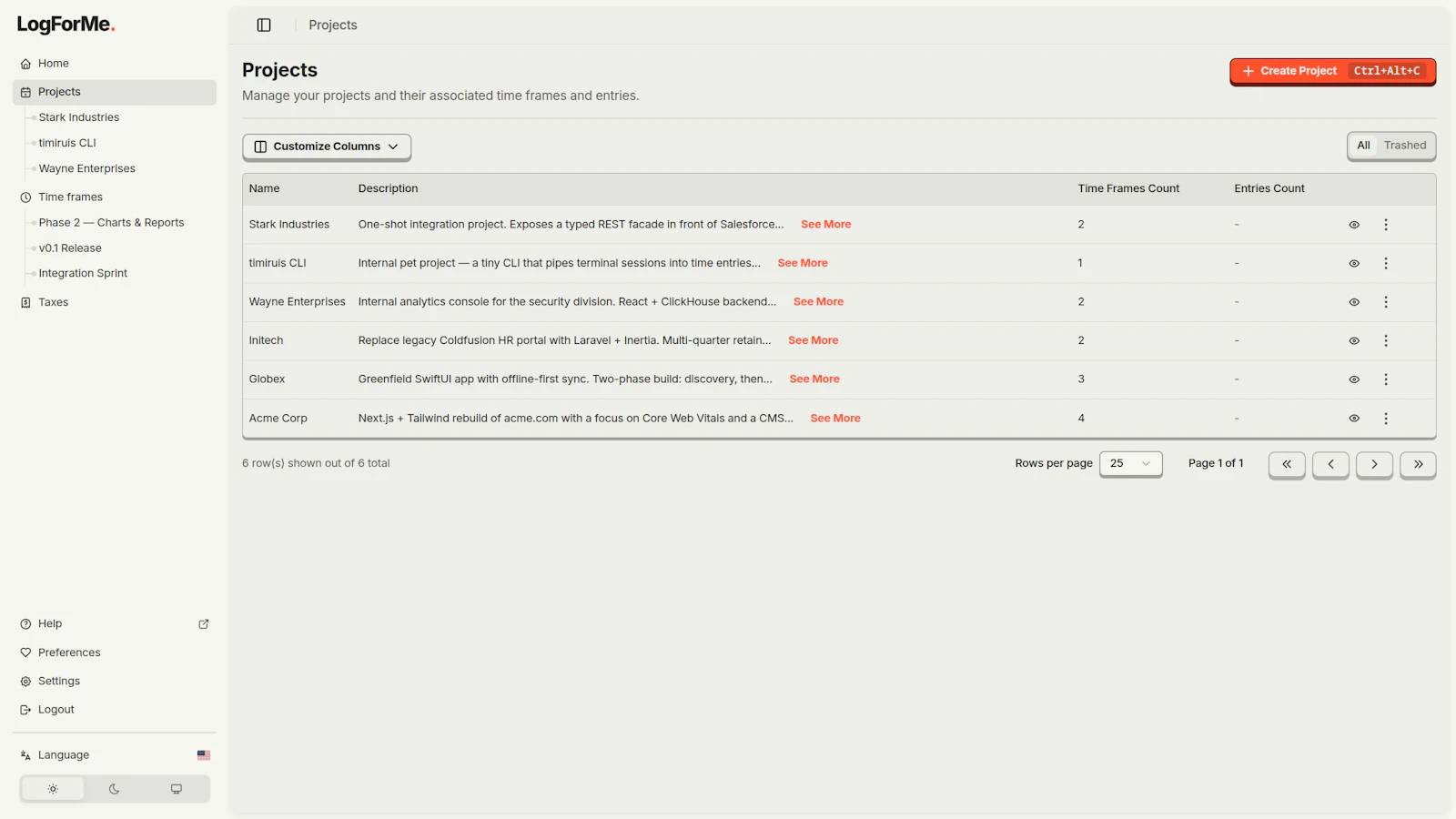 LogForMe screenshot 3