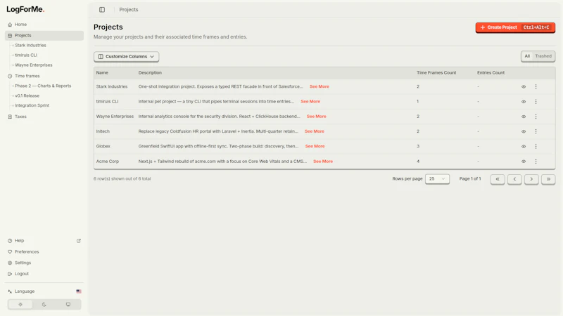 LogForMe screenshot 3