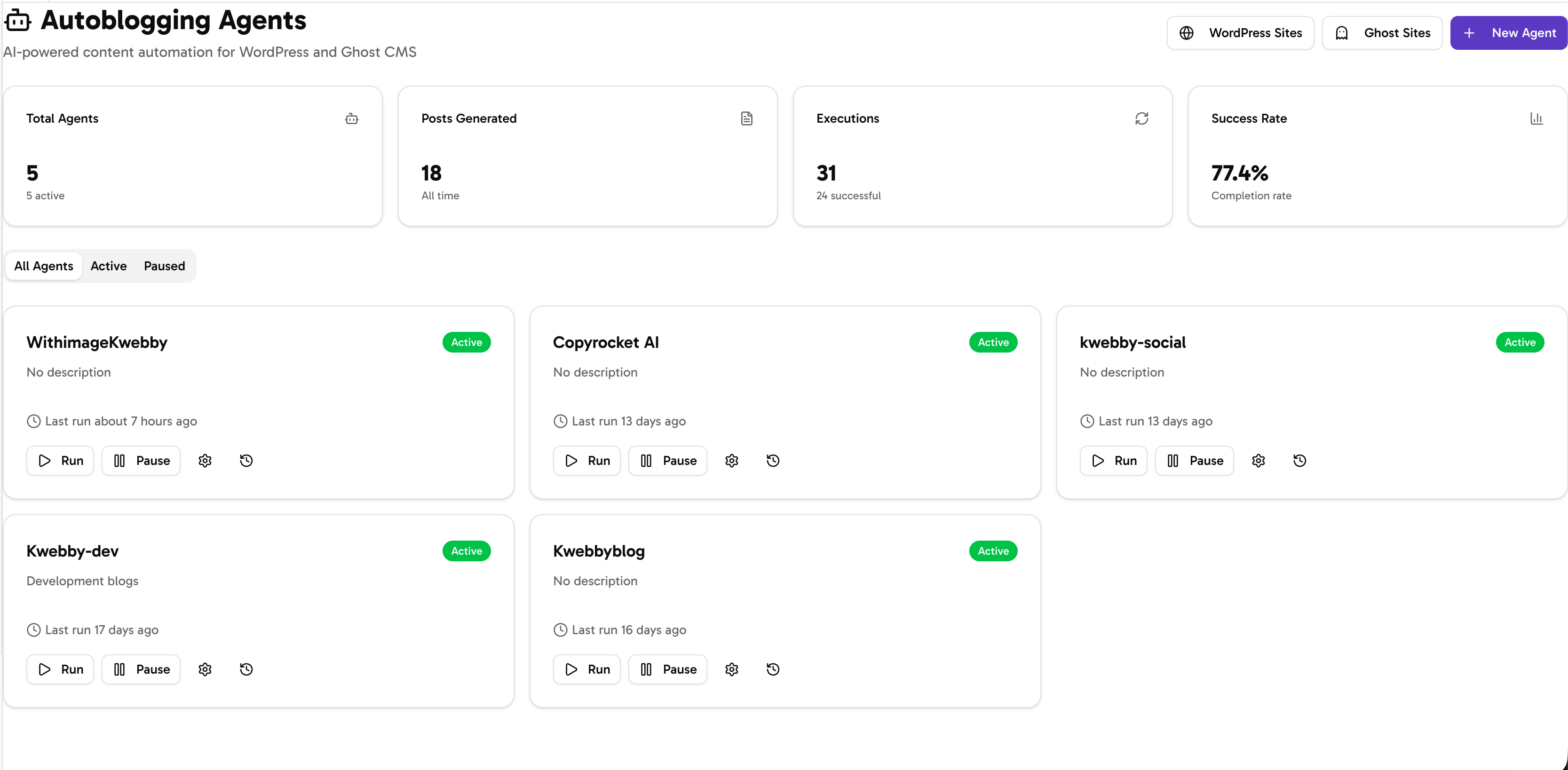 CopyRocket AI - SEO with AI Agents - Screenshot 3 showing product features and functionality