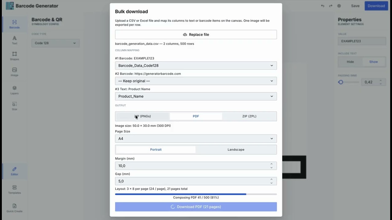 Free Bulk Barcode & Label Generator gallery image