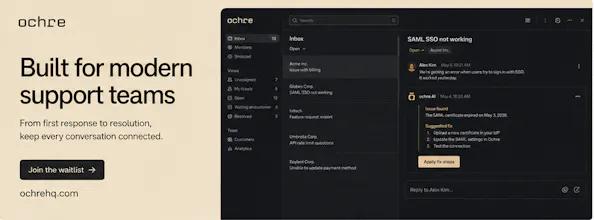 Ochre Helpdesk - No more Zenesk Tax gallery image
