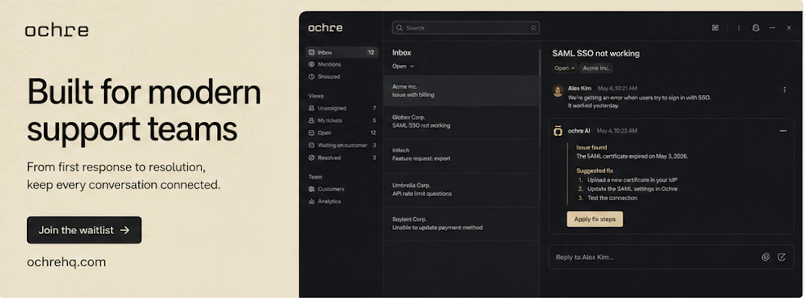 Ochre Helpdesk - No more Zenesk Tax screenshot 4