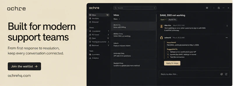 Ochre Helpdesk - No more Zenesk Tax screenshot 4