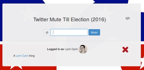 Twitter Mute Till Election gallery image