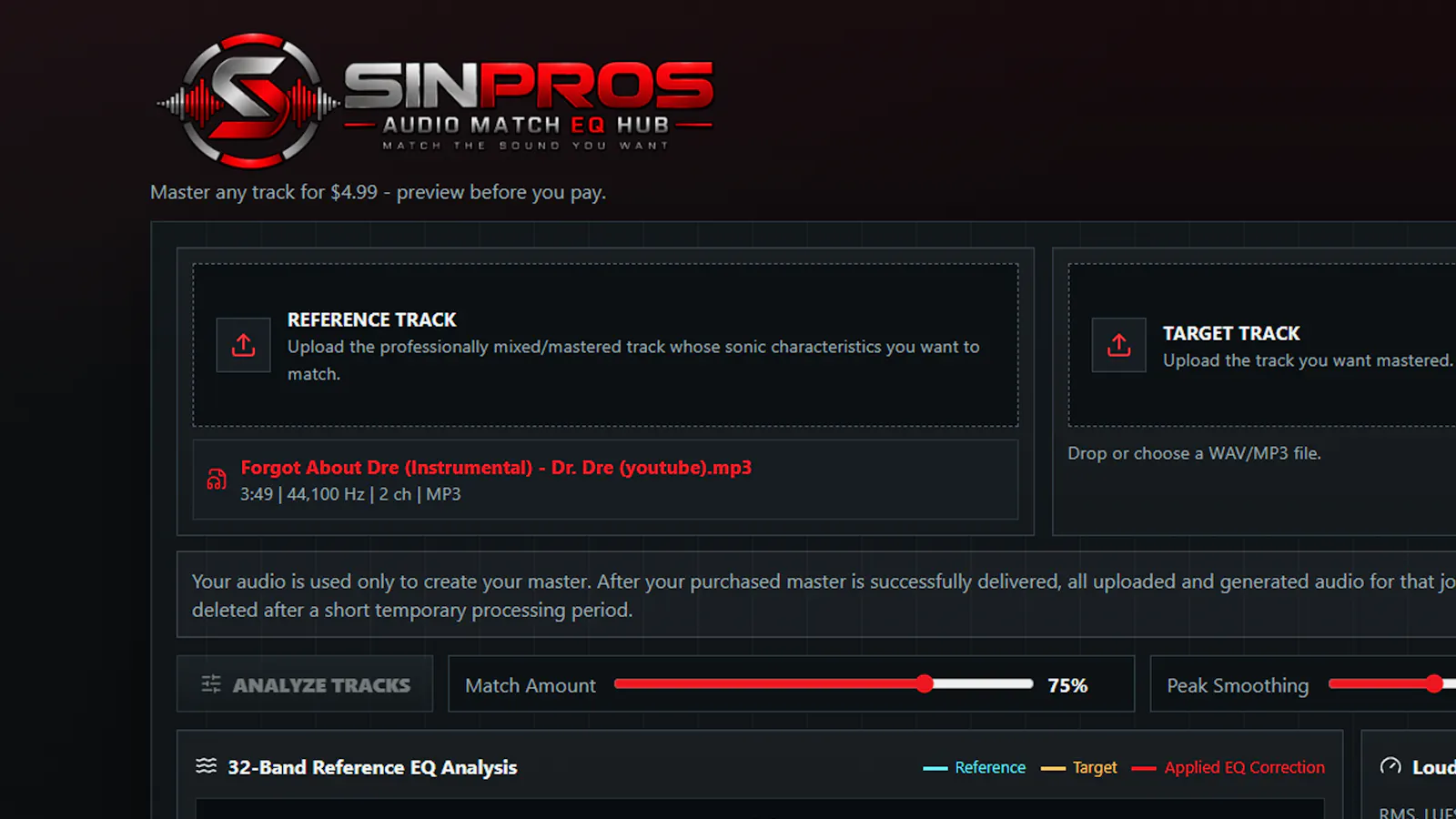 Sinpros Audio Match EQ Hub screenshot 4