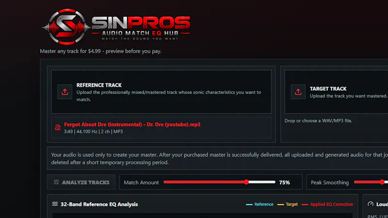 Sinpros Audio Match EQ Hub screenshot 4