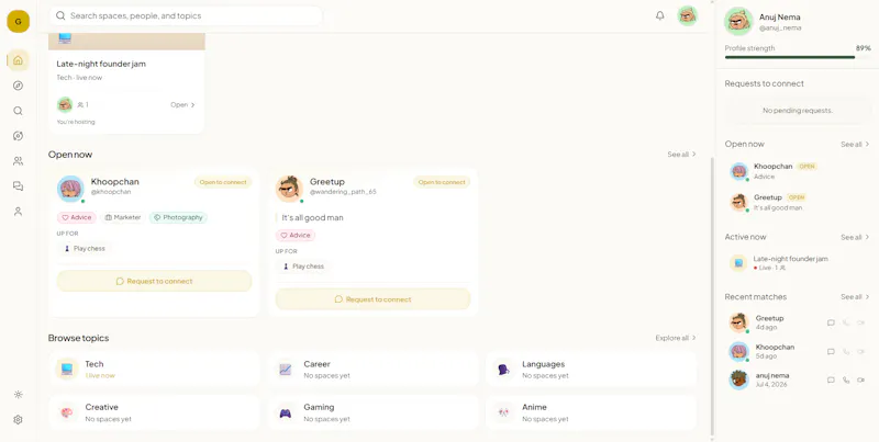 Greetup screenshot 2
