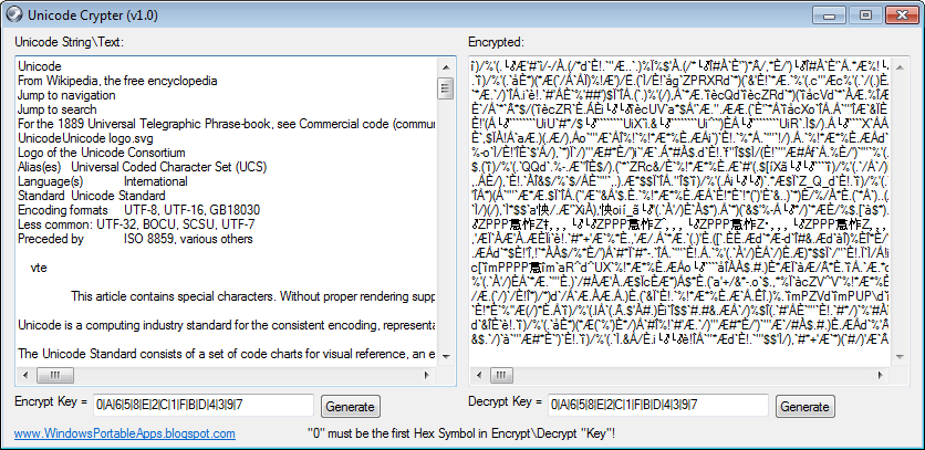 Unicode Crypter
