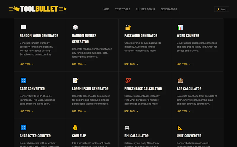ToolBullet screenshot 2