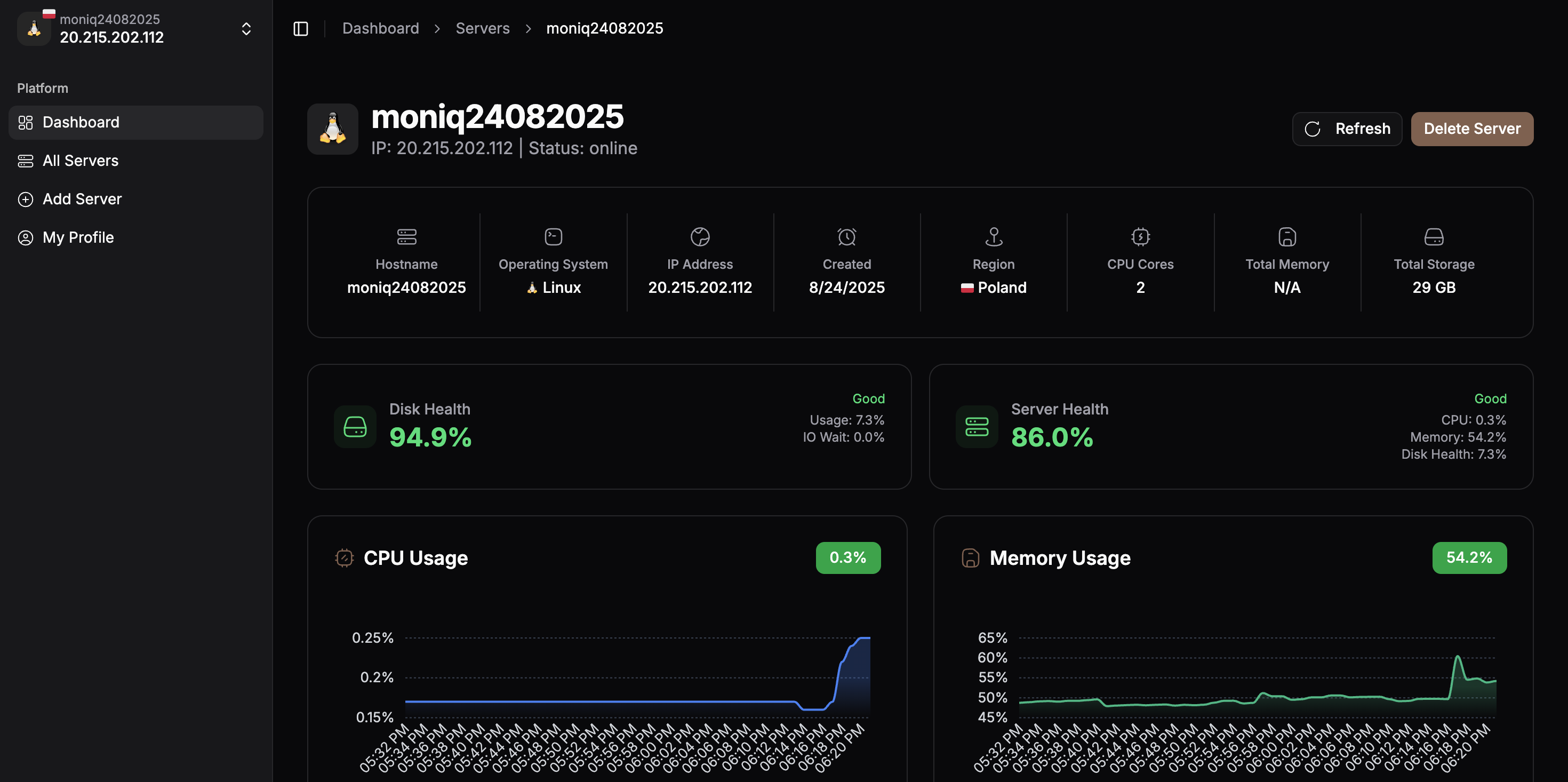 Moniq.sh - Monitor de servidor de peso ultraligero con alertas y paneles media 2