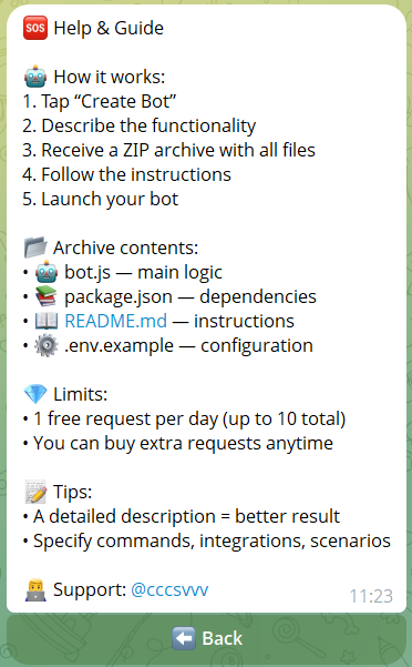 CreateBot — AI Bot Builder for Telegram gallery image