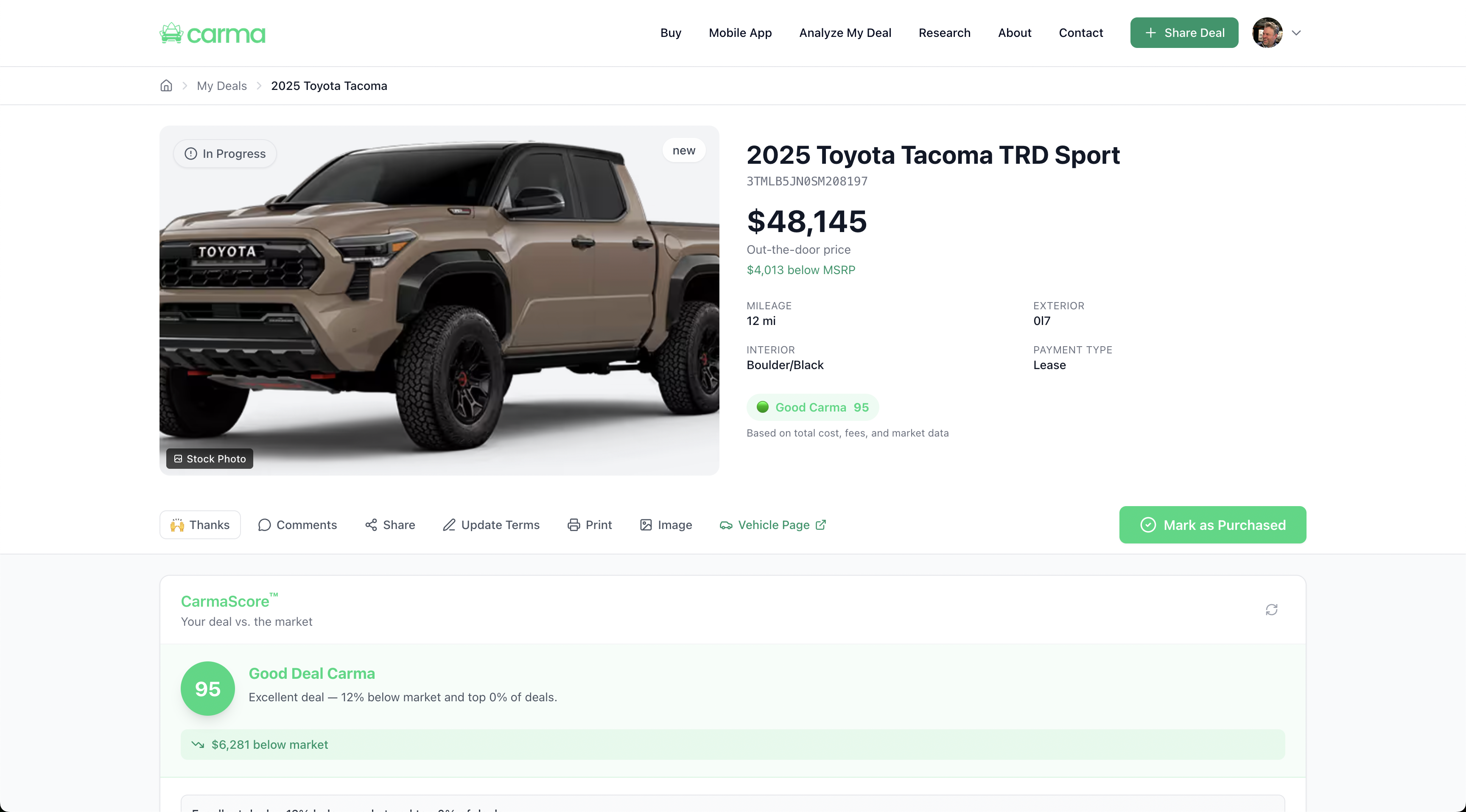 Carma - Screenshot 2 showing product features and functionality