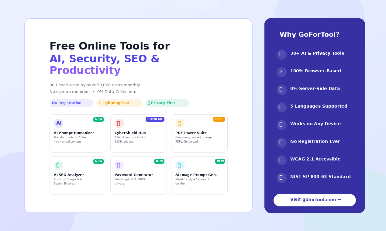 GoForTool - Main product screenshot demonstrating key features and user interface
