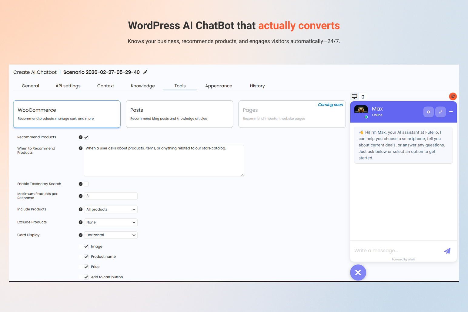 AIWU – WordPress AI Automation Plugin - Screenshot 4 showing product features and functionality