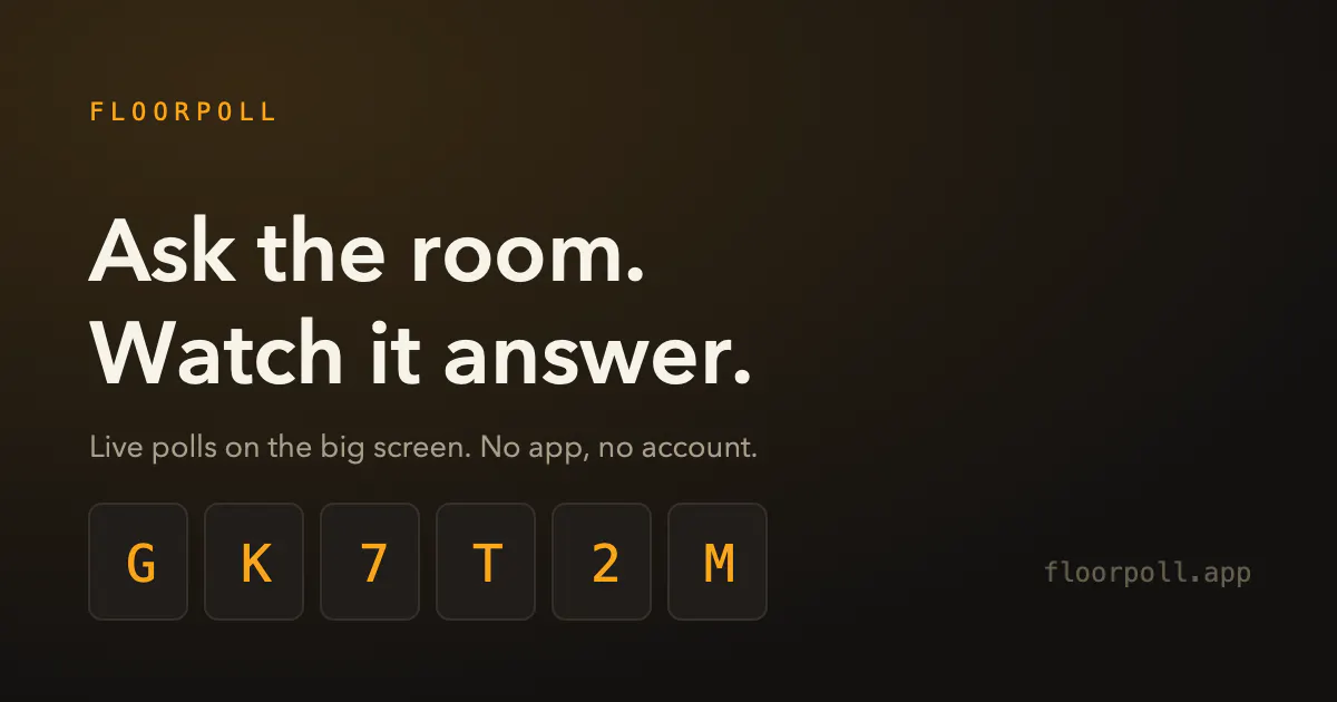 FloorPoll — live polls your audience gallery image