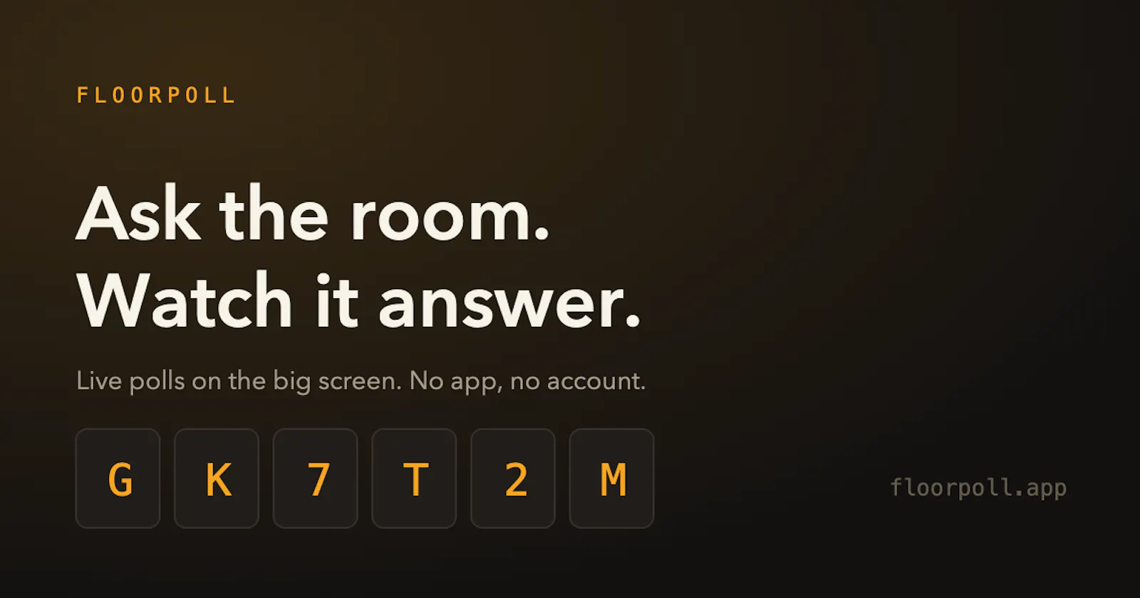FloorPoll — live polls your audience screenshot 1