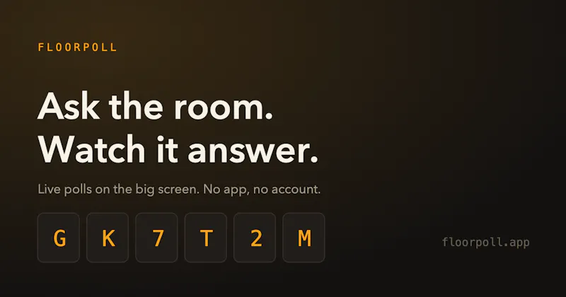 FloorPoll — live polls your audience screenshot 1