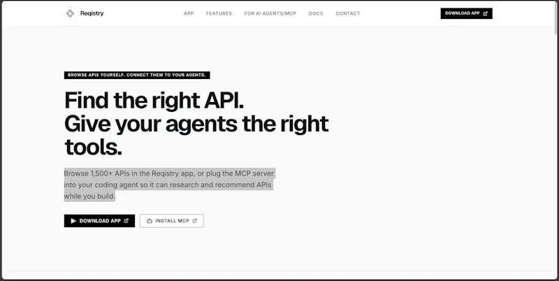 Reqistry - Find the right API. screenshot 2